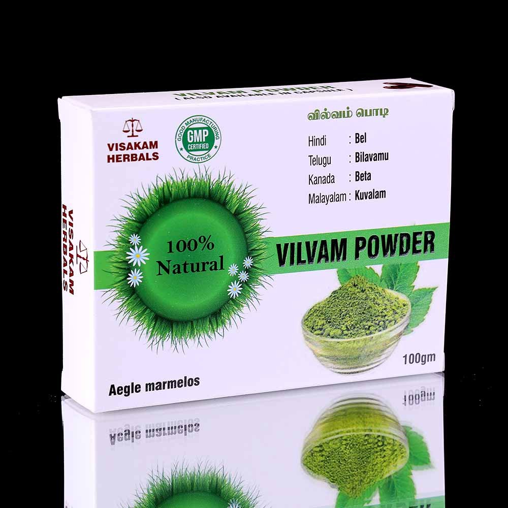 070-SHP106-BOX-Vilva Leaf Powder-front Vilva Leaf Powder வில்வ இலை பொடி - Image 1